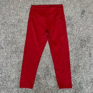 Zyia Active Cropped High Rise Leggings Burnt Orange Rust Size 6-8